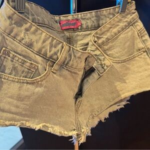 Distressed Denim Cutoff Shorts